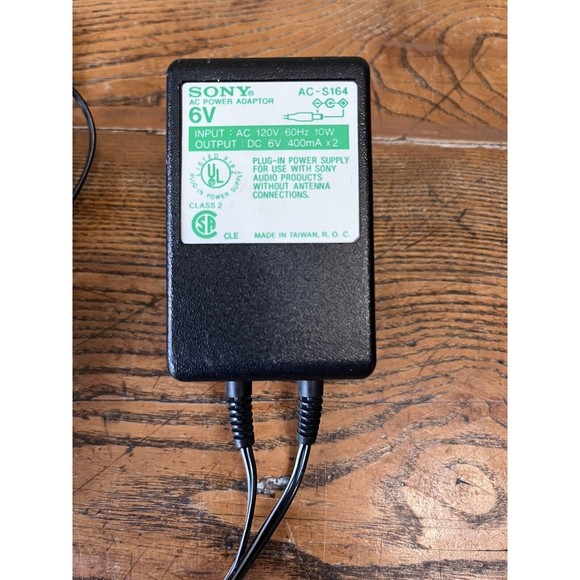 Sony AC Power Adapter AC-S164 6V Dual Output Power Transformer - Picture 2 of 4